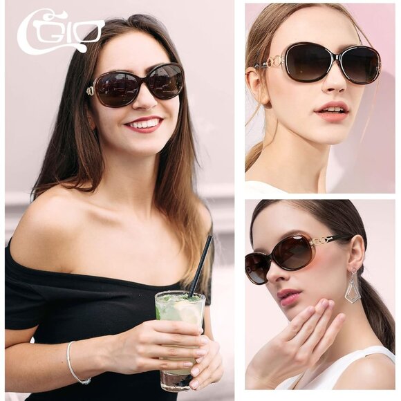 🆕 Women Purple Trendy Oversized Sunglasses Ladies Polarized Big Frame Shades - Picture 2 of 6